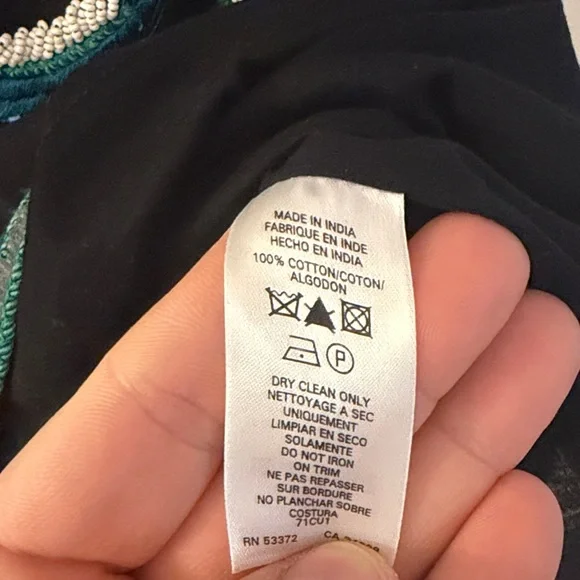 French Connection Women’s Black Beaded and Embroidered Bohemian Mini Dress, 4 - Picture 5 of 8